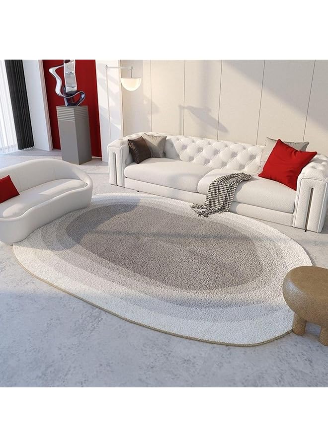 The Bros حصيرة باب ملونة غير منتظمة 80X120 سم بخطوط رمادية سجادة صغيرة سجادة غرفة المعيشة سهلة العناية