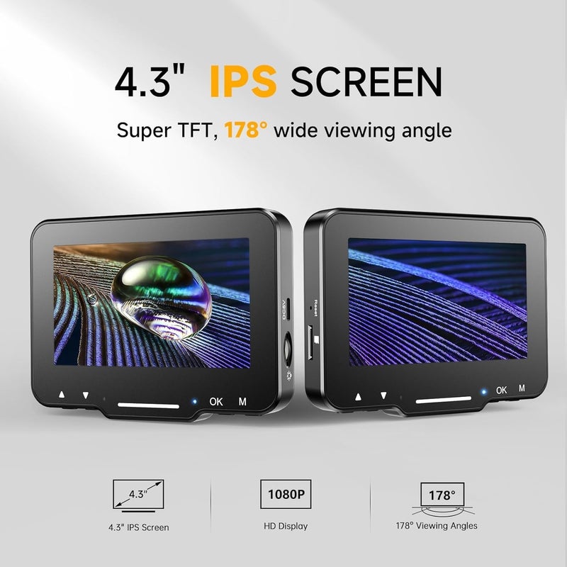 ETZIN 4.3" LCD Digital Microscope for Adults Kids, Coin Micros-cope 50X - 1000X Magnification with IPS Screen, 8 LED Lights, PC View, USB Microscope for Windows/MacOS, Black (EPL-1220IM) - Image 3