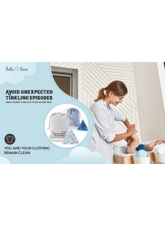 Beba Bean Pee Pee Teepee Camping 5 Pieces Baby Boy Pee Shield Babyboy Essentials Peepeeeteepee Baby Boy Diaper Cover For Boys Teepee Baby Boy Pee Shield Pee Cover  - Image 3