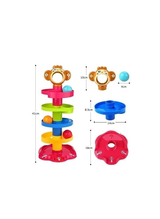 5 Layers Multicolored Ball Drop And Roll Swirling Tower Fun and Educational Toy for Toddlers - Image 2