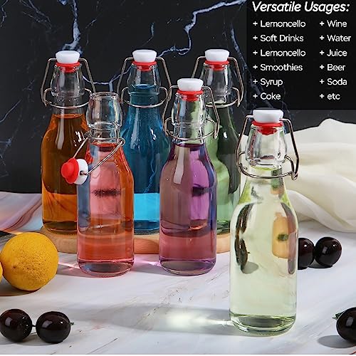 ZEBEIYU 12 Pack 85 oz swing top glass bottlesflip top glass bottle with airtight lid for home brewingkombuchakefirvanilla extractbeeroilvinegarhomemade juicessodabeverages2nd fermentation - Image 3