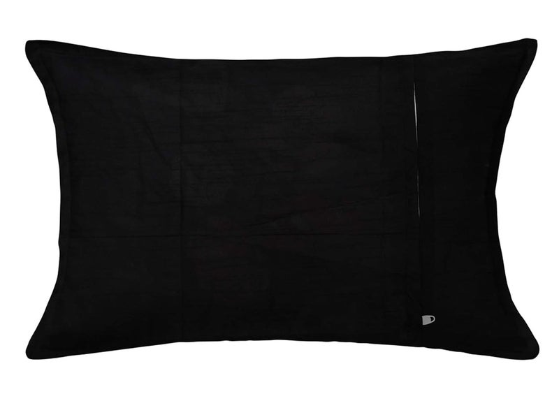 Kuber Industries Kuber Industries Disney Mickey Print Silk Special Long Crush Pillow Cover Set of 2 BlackKUBMART010048  - Image 5