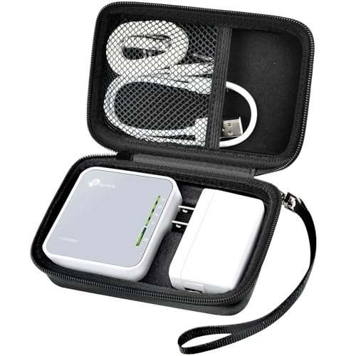 GWCASE Case Compatible with TP-Link AC750 Wireless Portable Nano Travel Router. for Hotspot WiFi Devices Storage Carrying Box Holder for Power Adapter, Ethernet Cable and Other Accessories (Bag Only) - Image 1