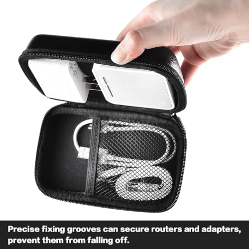 GWCASE Case Compatible with TP-Link AC750 Wireless Portable Nano Travel Router. for Hotspot WiFi Devices Storage Carrying Box Holder for Power Adapter, Ethernet Cable and Other Accessories (Bag Only) - Image 4