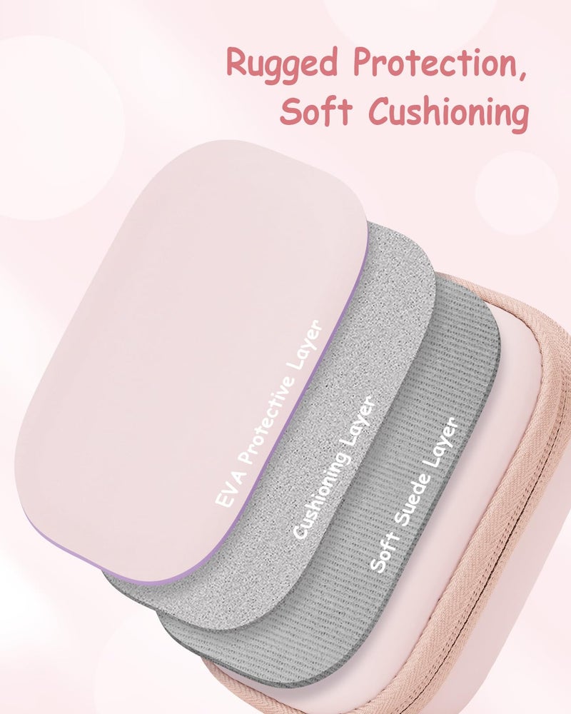 SQERO Camera Case for Digital Camera CAMKORY DC403 FHD 1080P/ KODAK PIXPRO FZ55/ FZ45/ STUOGYUM DC402-AF, SD Card Storage Travel Carry Cute Case Bag Small (Pink) - Image 4