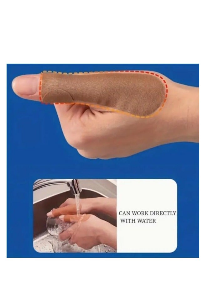 Generic Thumb Support Stickers, 10 Pcs Elastic Breathable Thumb Support Brace Wrap Hand Guard Patches, for Tendonitis Sprains Strains Trigger Finger Pain Relief  - Image 4