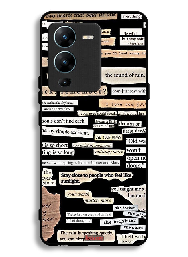 Tolwak Vivo V25 Pro 5G Protective Case Cover Quotes Stickers - Image 2