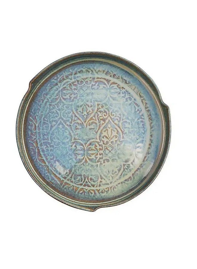 Castle Arch Pottery Ireland Castle Arch Pottery Ceramic Serving Dish Wave Handmade Pottery Handcrafted Present Kitchenware Housewarming Gift Birthday Present (Light Blue) - Image 1