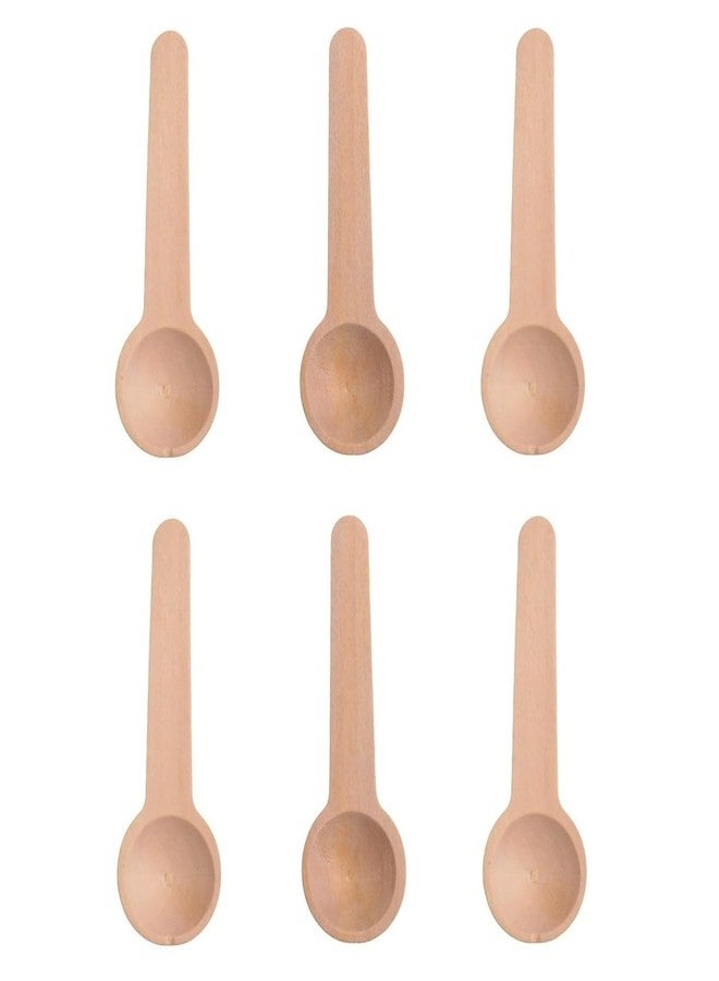MaruHub 6Pcs Mini Wooden Spoons For Masala Jar Container, Reusable Candy Spoon, Baby Scoops, Environmental Protection, Non-Toxic Multi-Purpose Wooden Condiment Spoons (Round, Small) ,25 Mm - Image 1