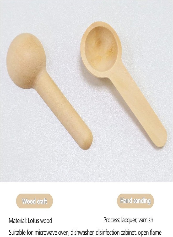 MaruHub 6Pcs Mini Wooden Spoons For Masala Jar Container, Reusable Candy Spoon, Baby Scoops, Environmental Protection, Non-Toxic Multi-Purpose Wooden Condiment Spoons (Round, Small) ,25 Mm - Image 5