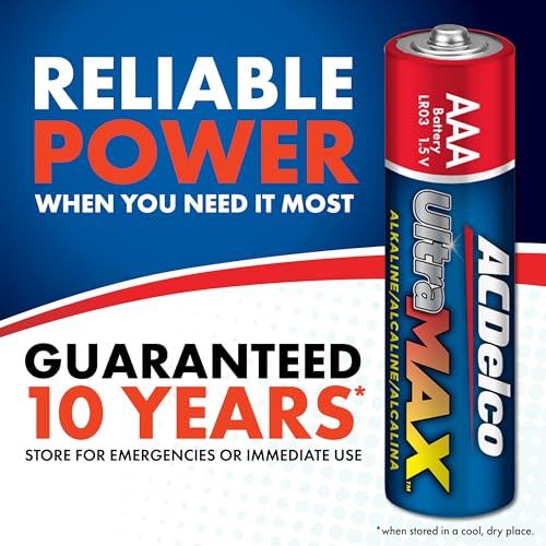 PowerMax ACDelco UltraMAX 10-Count Triple AAA Batteries, Alkaline Battery with Advanced Technology for Home and Office, 10-Year Shelf Life, Recloseable Packaging - Image 4