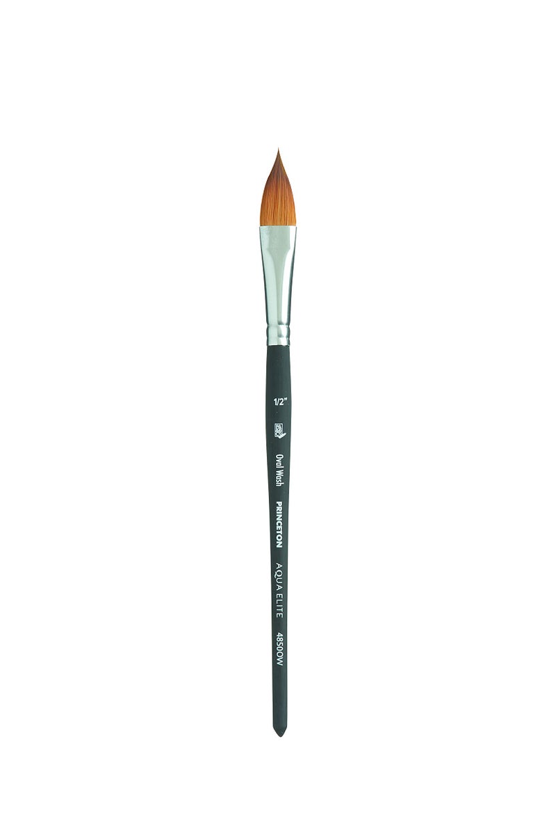 Princeton Aqua Elite Oval Wash Brush, Synthetic, Short Handle, Size 1/2 inch, 1 Count - Image 1