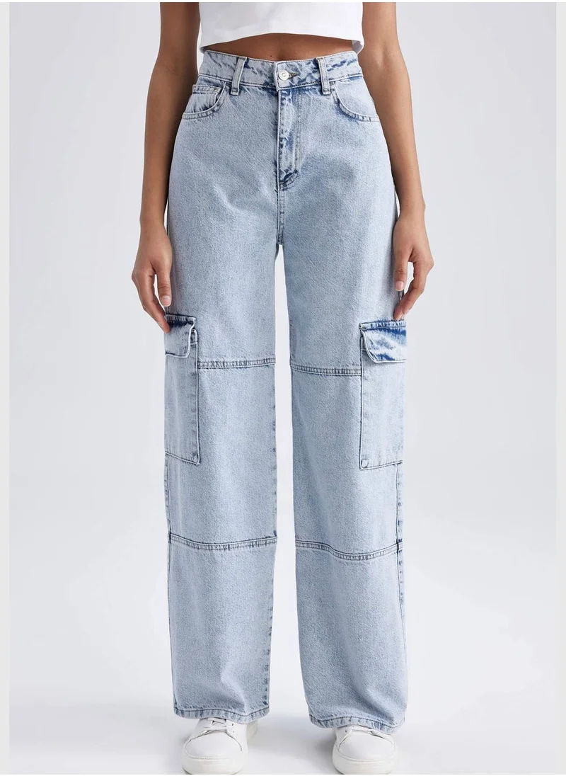 DeFacto Woman Straight Fit Denim Trousers