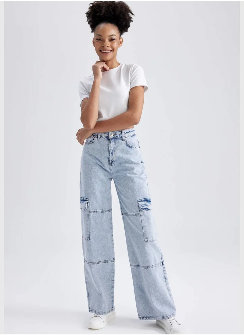 DeFacto Woman Straight Fit Denim Trousers