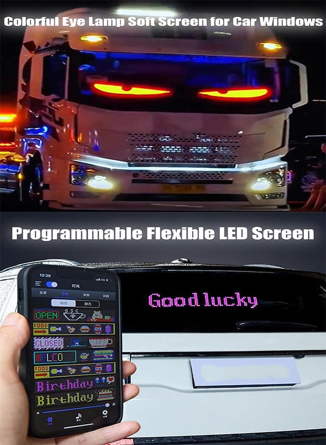 Generic Dynamic Eyes Light for Cars Programmable Flexible Ultra Thin Window Screen LED Display for Car Remote and APP Control  - Image 2