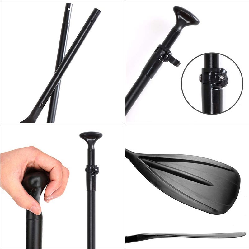 Karltion SUP Paddle - Adjustable 3 Pieces Stand-Up Board Paddles Floating Aluminum Alloy Shaft Easy Packable Travel SUP-Black - Image 5