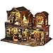 Shylamb DIY Book Nook Kit DIY Miniature Dolls House Kit with Furniture and LED Light 3D Puzzle Wooden Art Bookends Model Kits for Adults to Build Twilight Bookstore - Image 2