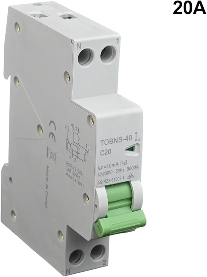 20A 1P+N RCBO Circuit Breaker With Over Current And Leakage Protection - Image 3