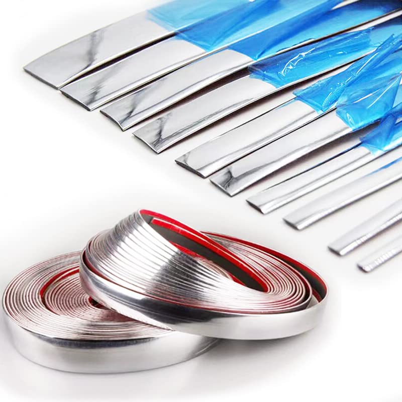 16Ft Chrome Silver Automotive Car Exterior and Interior Molding Trim Universal Bumper Window Door Body Side Decorative Strip ScratchProof 14 inch 6mm