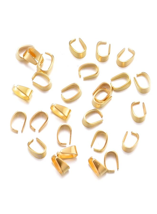 Weyuley 300pcs Mixed Metal Pinch Clip Clasp Bail Finish Necklace Clasps Pendant Clasps Claw BailHook Pendant Connectors Clasps forJewelry DIY Craft Making 6mmx9mm A573 - Image 4