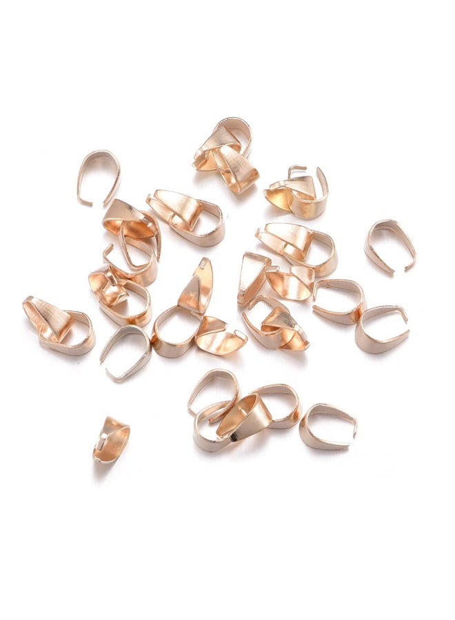 Weyuley 300pcs Mixed Metal Pinch Clip Clasp Bail Finish Necklace Clasps Pendant Clasps Claw BailHook Pendant Connectors Clasps forJewelry DIY Craft Making 6mmx9mm A573 - Image 3