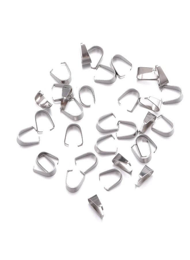 Weyuley 300pcs Mixed Metal Pinch Clip Clasp Bail Finish Necklace Clasps Pendant Clasps Claw BailHook Pendant Connectors Clasps forJewelry DIY Craft Making 6mmx9mm A573 - Image 5