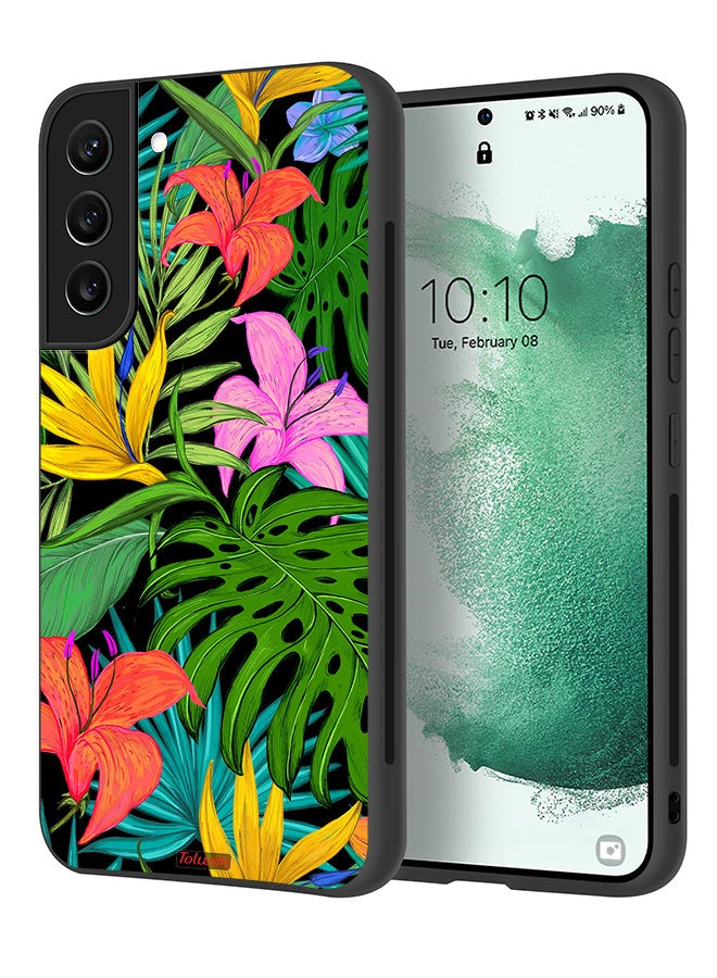 Tolwak Samsung Galaxy S22 Plus 5G Protective Case Cover Pattern Tropical Flowers Leaves - Image 1