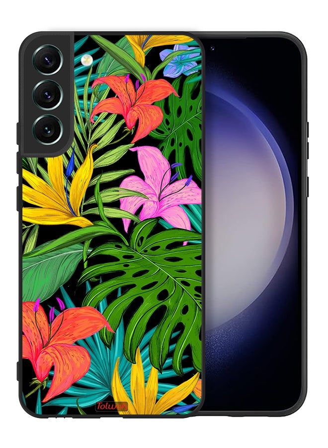 Tolwak Samsung Galaxy S22 Plus 5G Protective Case Cover Pattern Tropical Flowers Leaves - Image 2