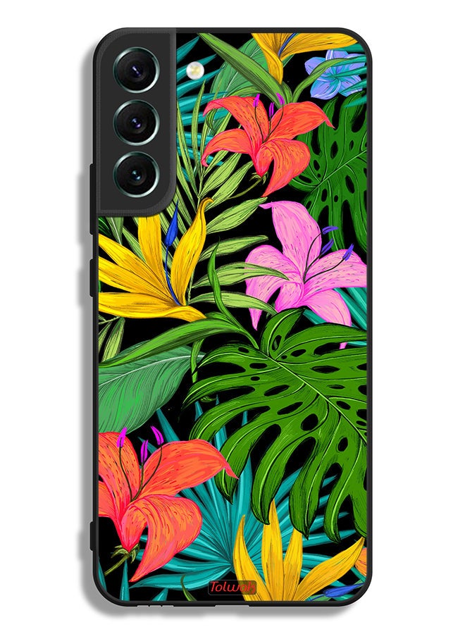 Tolwak Samsung Galaxy S22 Plus 5G Protective Case Cover Pattern Tropical Flowers Leaves - Image 3