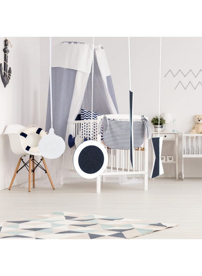 LEADER JOY Montessori Munari Mobile Visual Mobiles Black White Felt Handmade Shape And Color Recognition - Image 5