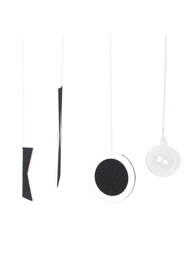 LEADER JOY Montessori Munari Mobile Visual Mobiles Black White Felt Handmade Shape And Color Recognition - Image 2