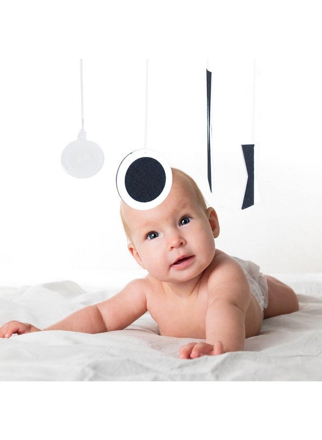 LEADER JOY Montessori Munari Mobile Visual Mobiles Black White Felt Handmade Shape And Color Recognition - Image 3