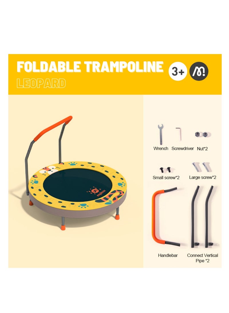 Mideer - Kids Foldable Trampoline 3ft - Yellow/Black - Image 2
