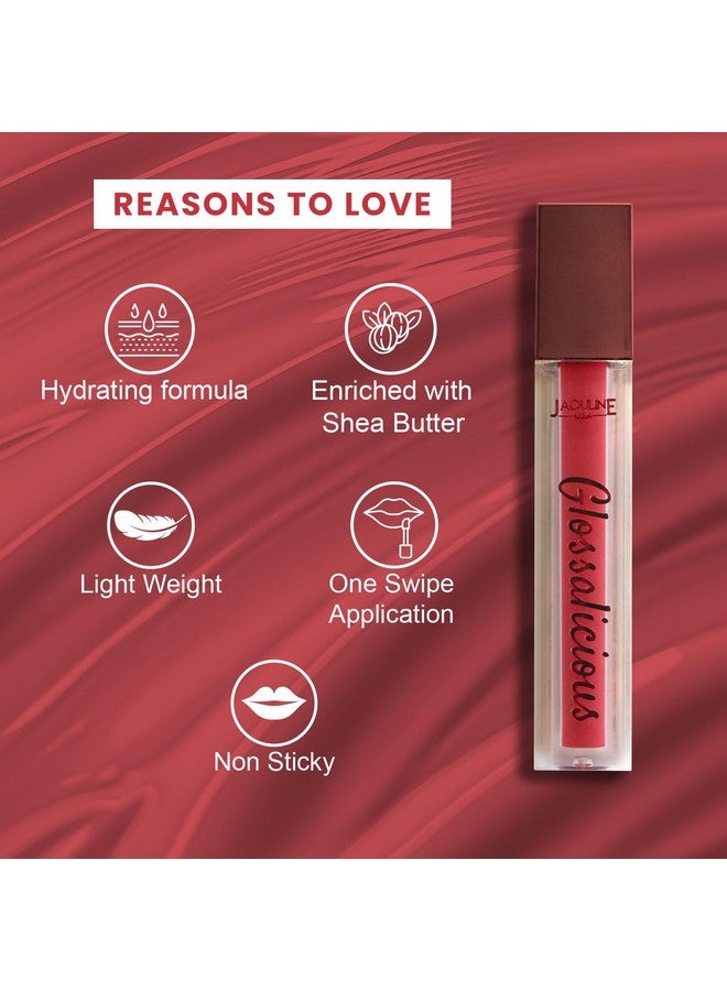جاكلين يو أس أيه ملمع شفاه أحمر (لامع) - Image 3