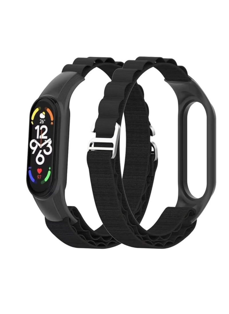 Generic Alpine Loop Band for Xiaomi Mi Band 7/Mi Band 6/Mi Band 5/Mi Band 4/Mi Band 3,Women Men Nylon Sport Solo Loop Rugged Wristband with G‑Hook  - Image 1