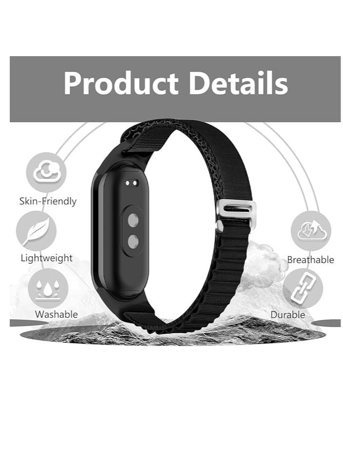 Generic Alpine Loop Band for Xiaomi Mi Band 7/Mi Band 6/Mi Band 5/Mi Band 4/Mi Band 3,Women Men Nylon Sport Solo Loop Rugged Wristband with G‑Hook  - Image 2