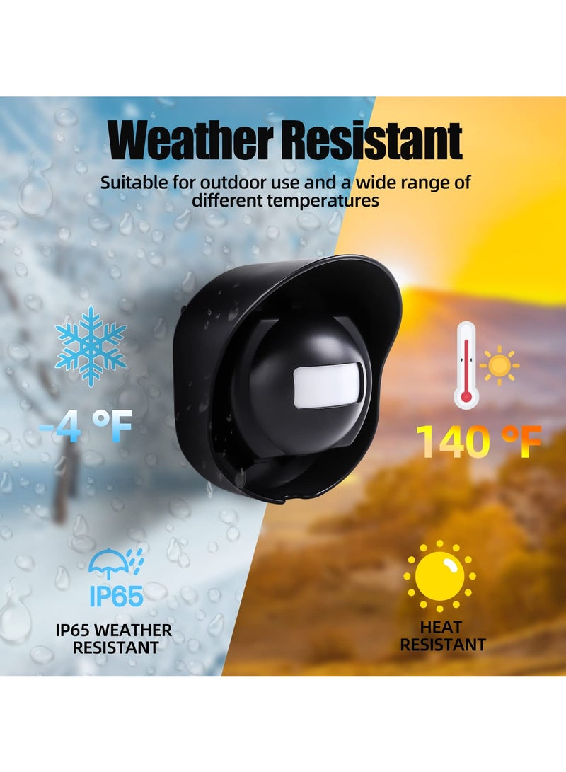 جهاز إنذار للمدخل، جهاز إنذار لاسلكي بمدى 328 قدمًا مقاوم للعوامل الجوية للكشف عن الحركة وتنبيه الأمان، لحماية الممتلكات الداخلية والخارجية (جهاز استقبال واحد واثنان من المستشعرات - 38 نغمة) - Image 5