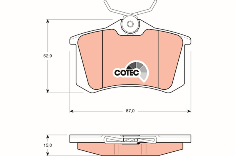 TRW GDB823 Brake Pads - Image 2
