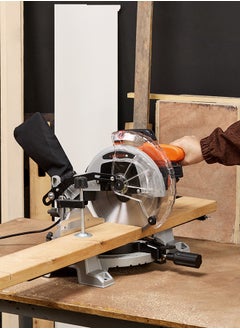 LAWAZIM Miter Saw -2000W, 5300RPM- Single Bevel Sliding Compound Miter Saw with 255mm Sharp Blade, Tilting Head, Adjustable Cutting Angle, Dust Bag, Blade Guards, and Clamping Plate - For Cutting Wood  - Image 3