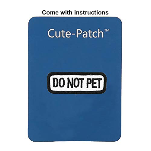 Cute-Patch Do Not Pet Embroidered Iron on Sew on Patch Badge Dog Jacket DIY Applique - Image 3