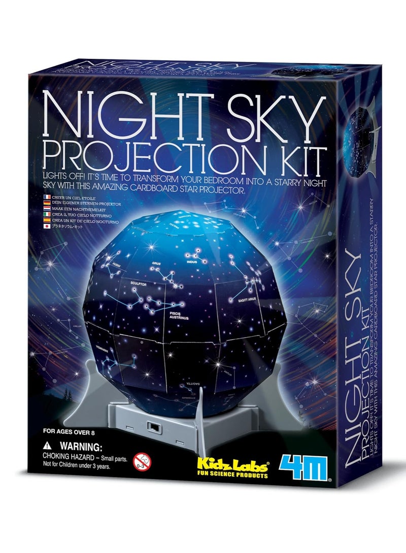 4M Night Sky Projection Kit – DIY Science Kit to Build a Star Projector with Constellation Dome, Light Bulb, and Instructions – Fun Astronomy STEM Activity for Kids Ages 8 and Up | 00-13233 - Image 1