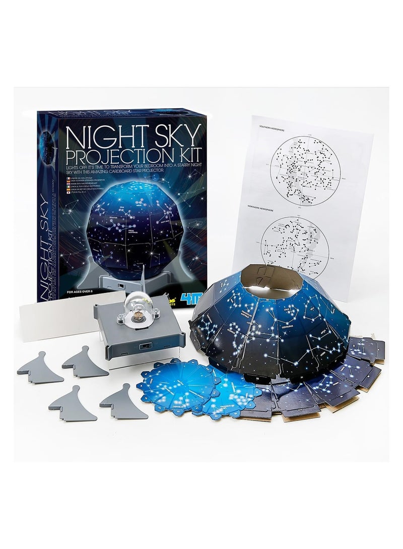 4M Night Sky Projection Kit – DIY Science Kit to Build a Star Projector with Constellation Dome, Light Bulb, and Instructions – Fun Astronomy STEM Activity for Kids Ages 8 and Up | 00-13233 - Image 2