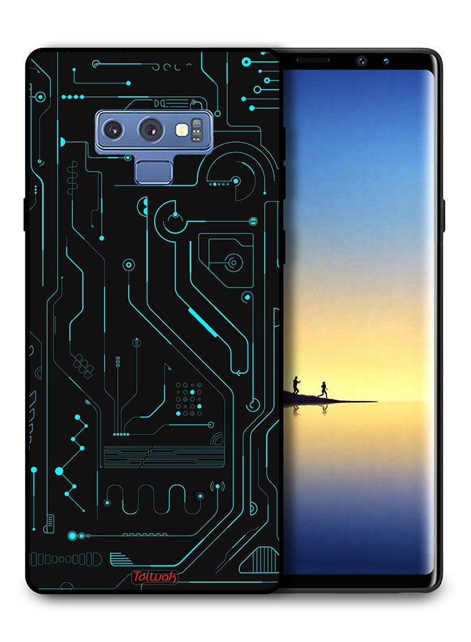Tolwak Samsung Galaxy Note 9 Protective Case Cover Digital Art Circuits Minimalism Multiple Display - Image 1