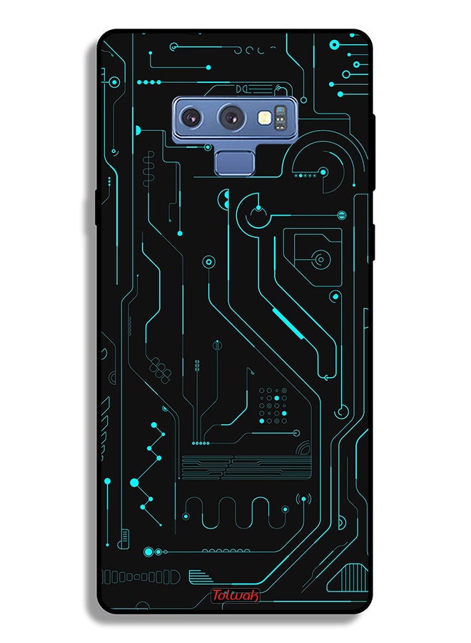 Tolwak Samsung Galaxy Note 9 Protective Case Cover Digital Art Circuits Minimalism Multiple Display - Image 2