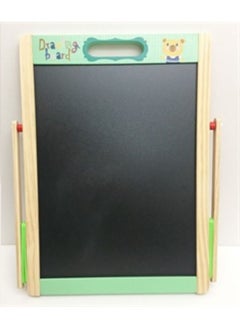 Generic Wooden Portable Magnetic Writing Board Blackboard with Pen, Eraser, Magnetic Alphabets  - Image 2