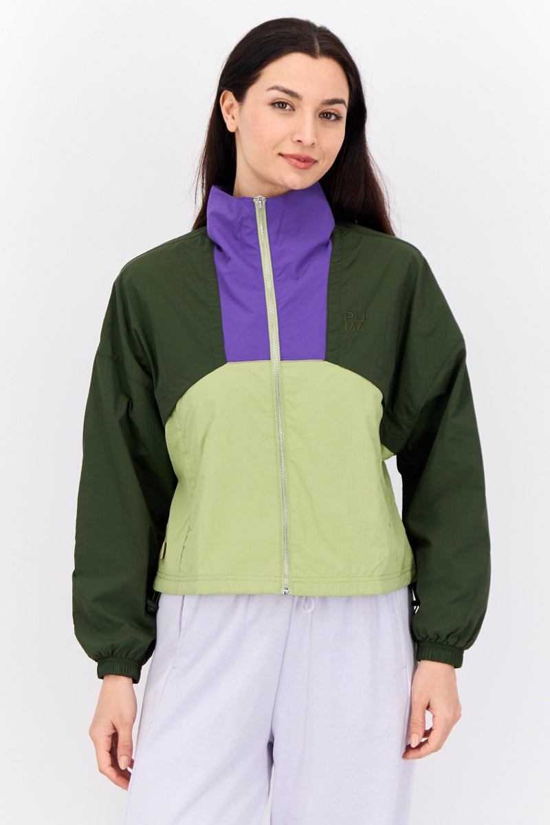 PUMA جاكيت خارجي طويل الأكمام للنساء، متعدد الألوان - Image 1