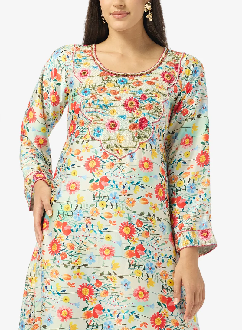 Arabian Closet  Embellished Belted Jalabiya for Women | Best Price UAE