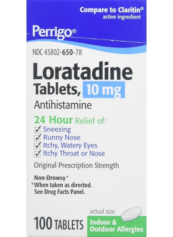 تخفيف الحساسية ، تخفيف الحساسية لمدة 24 ساعة ، لوراتادين 10 ملغ قرص ، 100 قرص