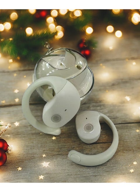 AI bluetooth earphone open earbuds clip-on headsets, Powerful Language Translation Device, real-time translation of 100 languages and accents, ideal for sport, business, travel and learning.
