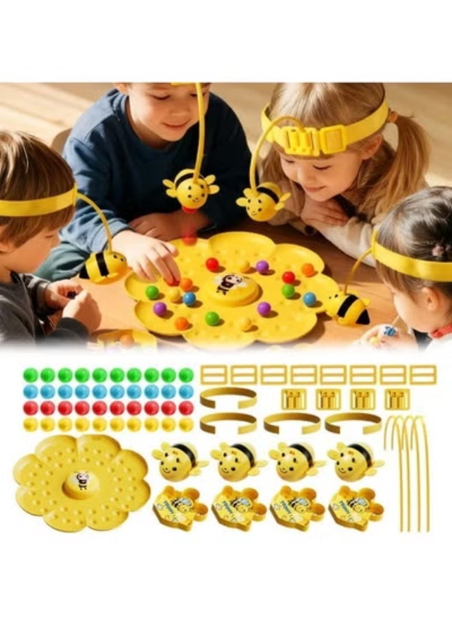 FIRST PRO Magnetic Bee Bean Picking Tabletop Fishing Game | Educational Focus Toy for Kids | Adjustable Headband | Indoor & Outdoor Family Game | Ages 3+ - Image 1